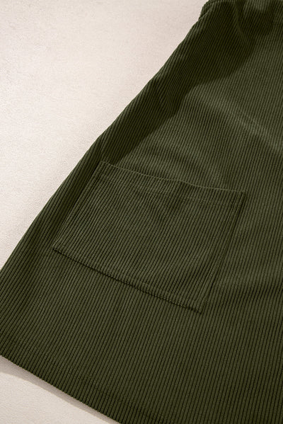 Sleeveless Corduroy Overall Dress