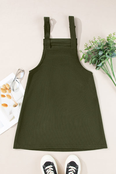 Sleeveless Corduroy Overall Dress