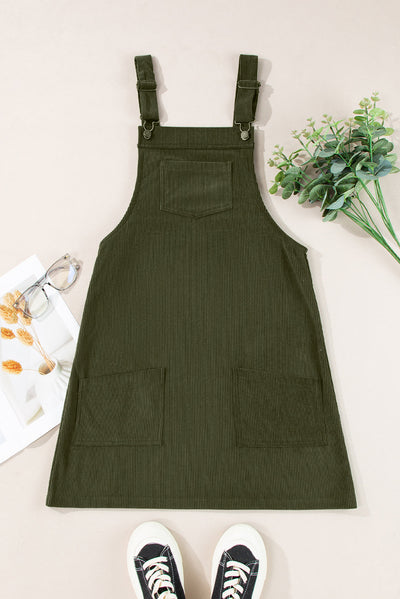 Sleeveless Corduroy Overall Dress