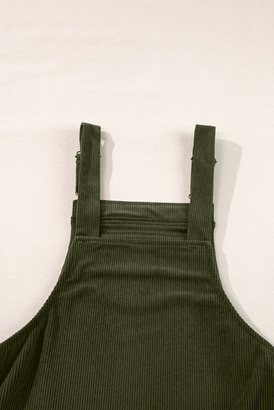 Sleeveless Corduroy Overall Dress