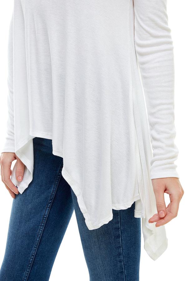 Women's Long-Sleeve Asymmetrical Hem Top