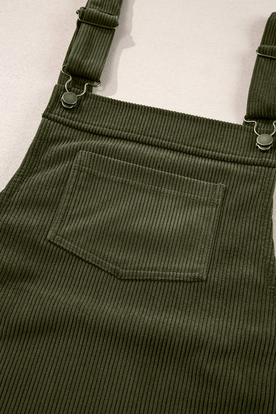 Sleeveless Corduroy Overall Dress